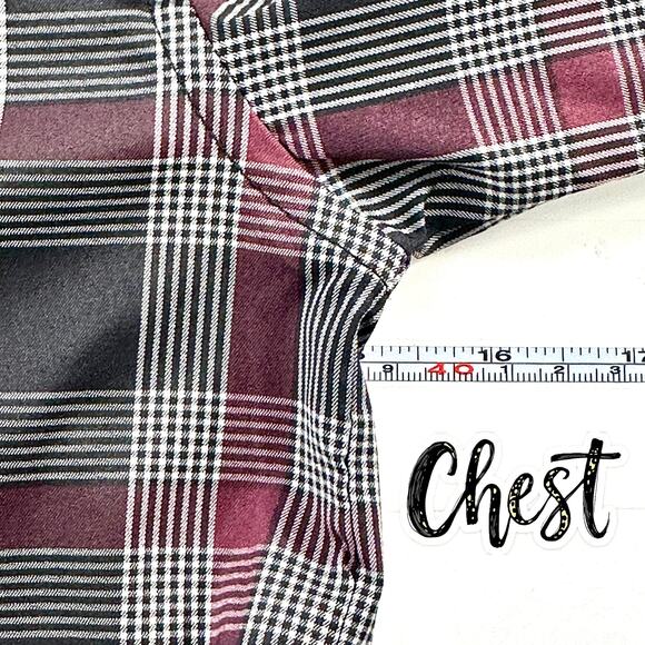 Van Heusen Flex Boys Plaid Button Down Shirt Medium 10/12 Multicolor Long Sleeve - Picture 11 of 12